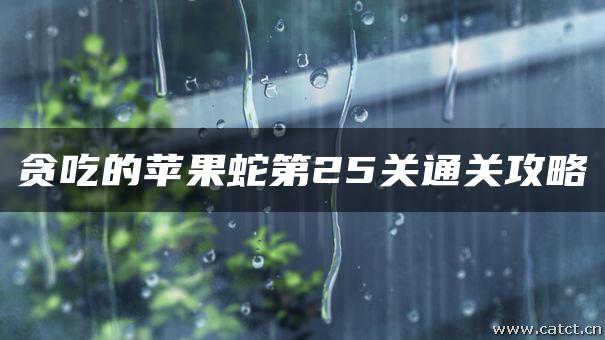 贪吃的苹果蛇第25关通关攻略