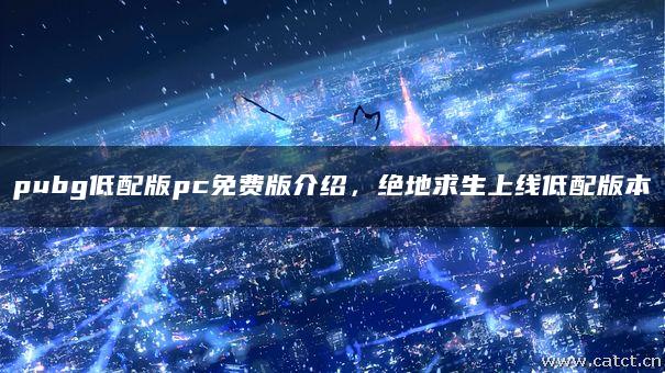 pubg低配版pc免费版介绍,绝地求生上线低配版本 pubg低配版pc免费版介绍,绝地求生上线低配版本